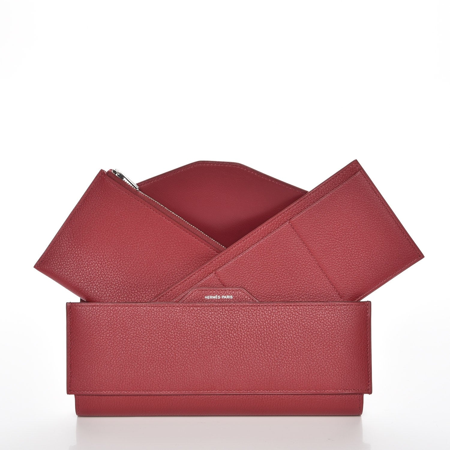 Hermes Evercolor Passant Long Wallet Rouge Grenat 9 of 9
