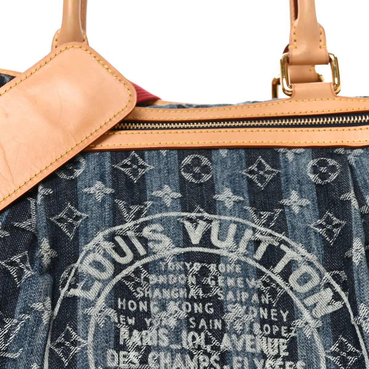 Louis Vuitton Denim Raye Cabas GM 7 of 9