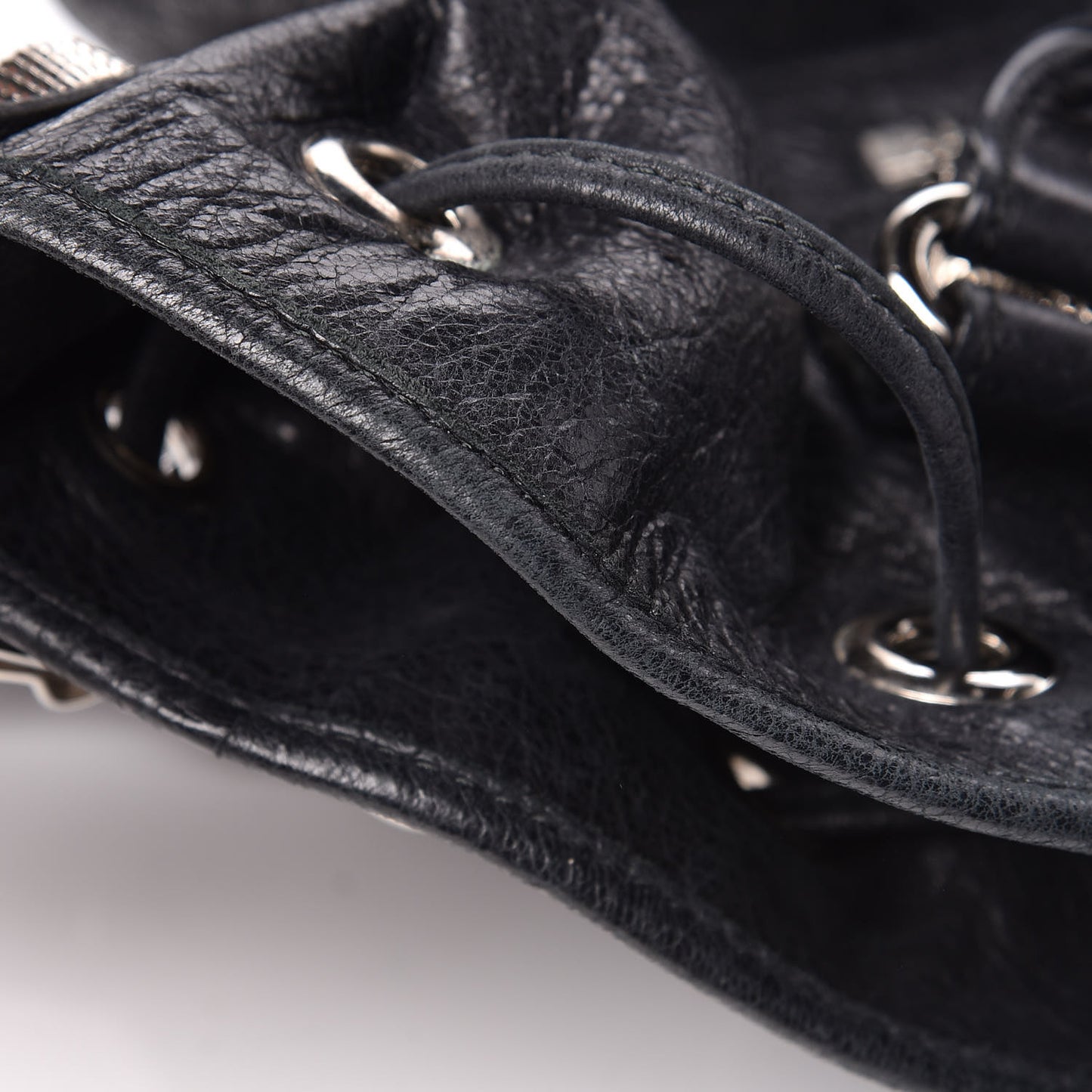 Agneau Giant 21 Silver Hardware Pompon Black
