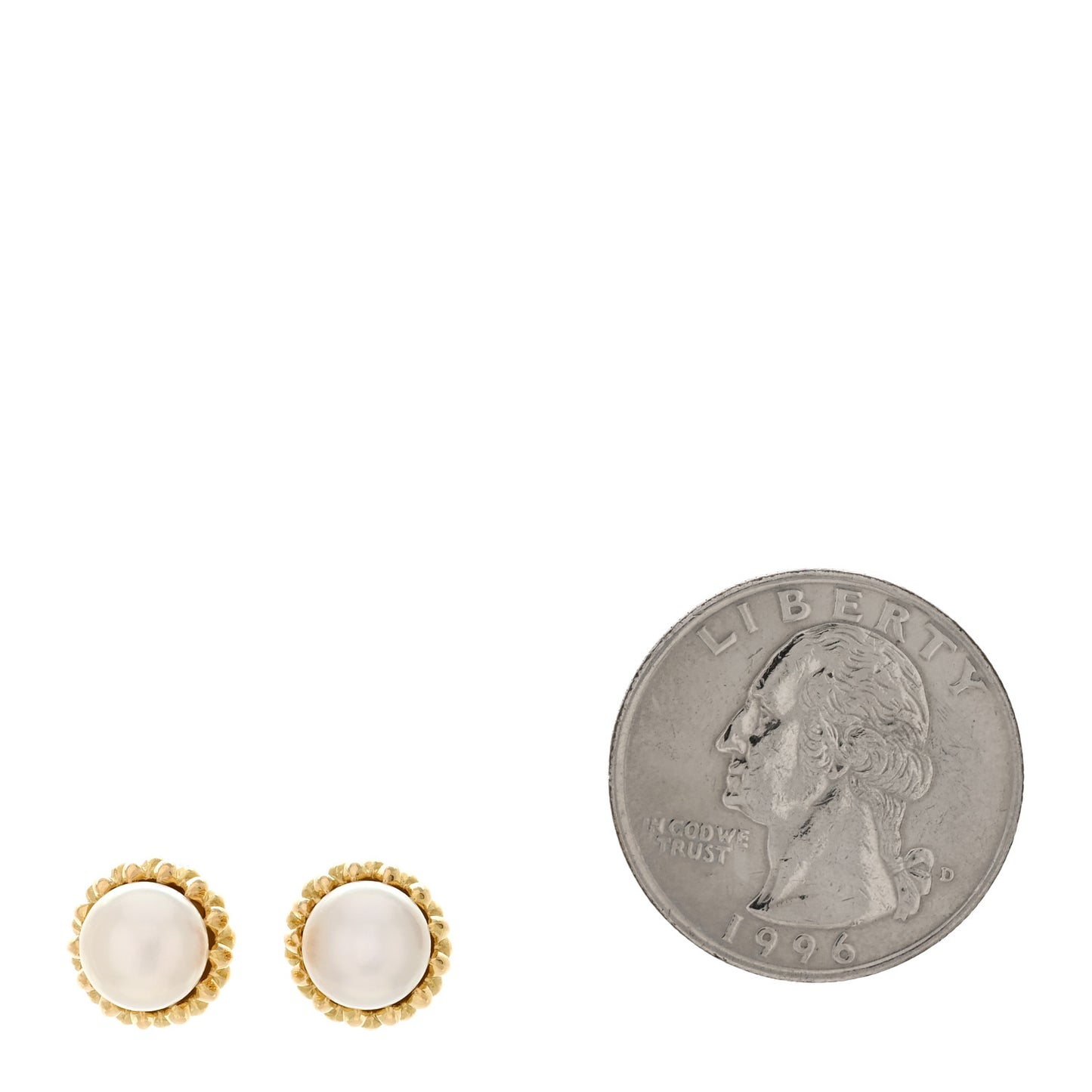 18K Yellow Gold Pearl Schlumberger Acorn Earrings
