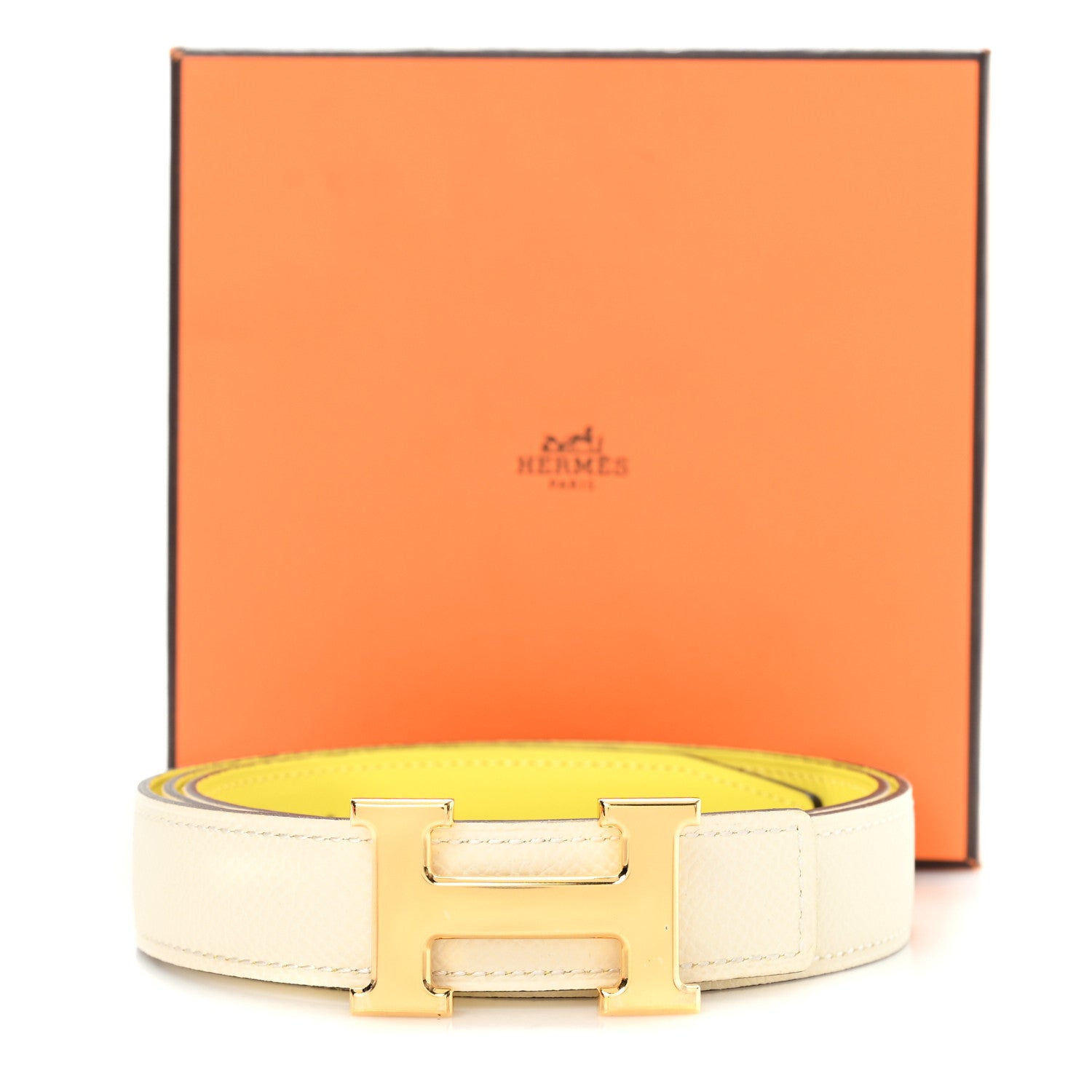 Hermes Swift Epsom 24mm Mini H Belt 85 34 Nata Lime 1806384