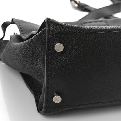 Fendi Cuoio Romano Selleria Monster Eyes Inlay Large Mens Peekaboo Iconic Essential Satchel Black Sunflower 6 of 7