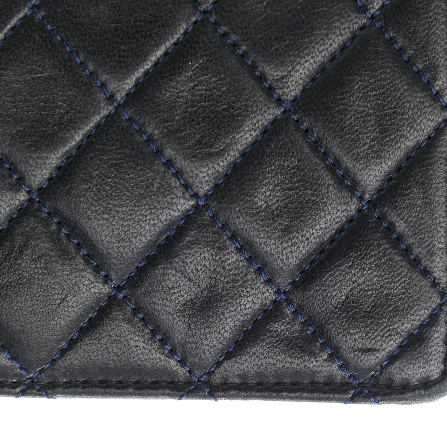 Lambskin Quilted Mini Square Flap Bag Navy
