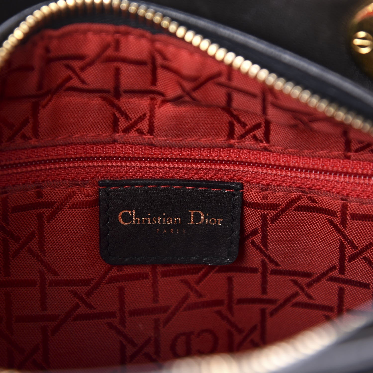 Christian Dior Lambskin Cannage Medium Lady Dior Black 8 of 11
