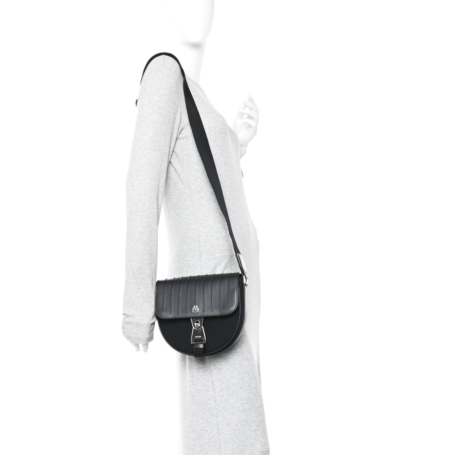 Rimowa Calfskin Canvas Never Still Crossbody Flap Bag Black