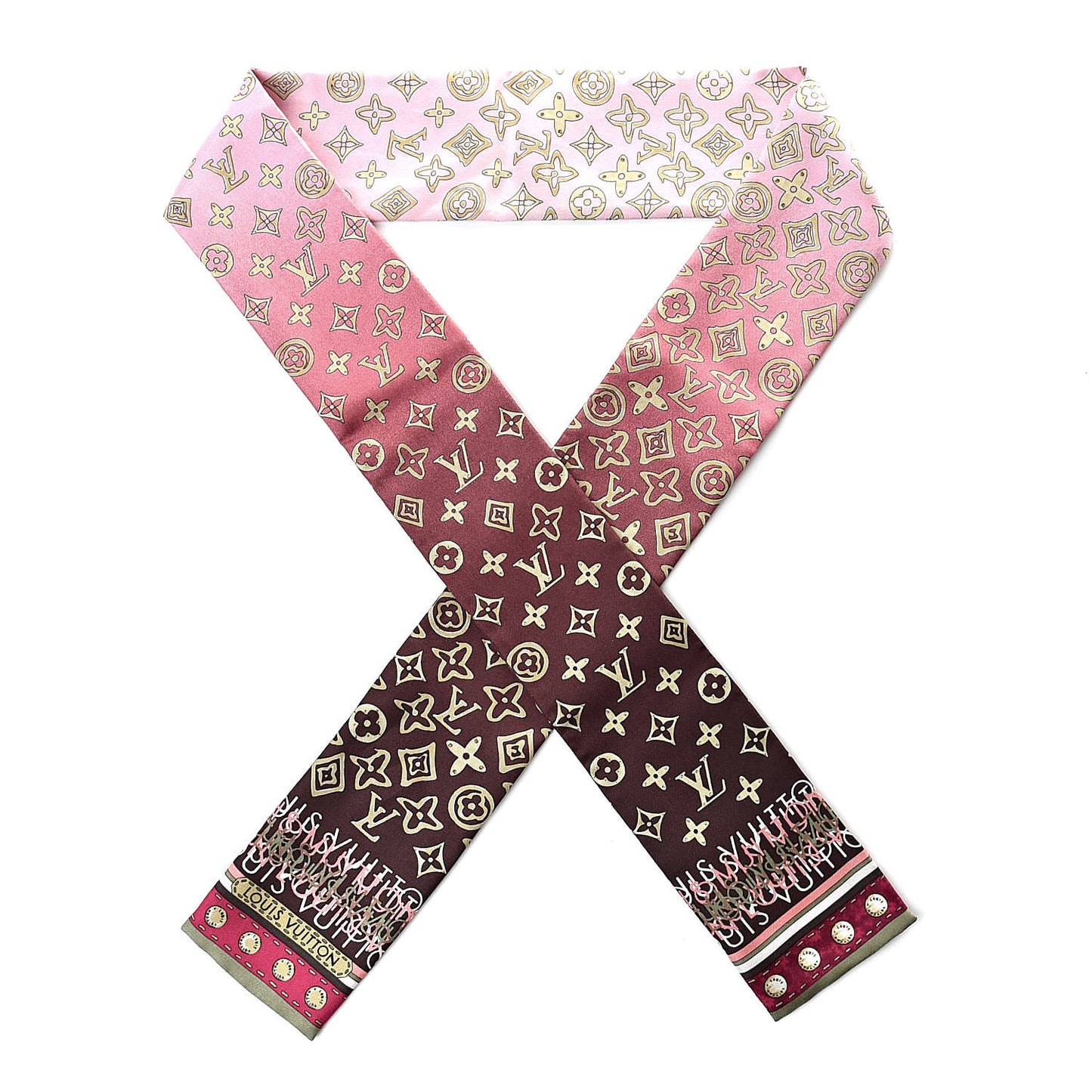 Silk Monogram Map Bandeau Plum Orient