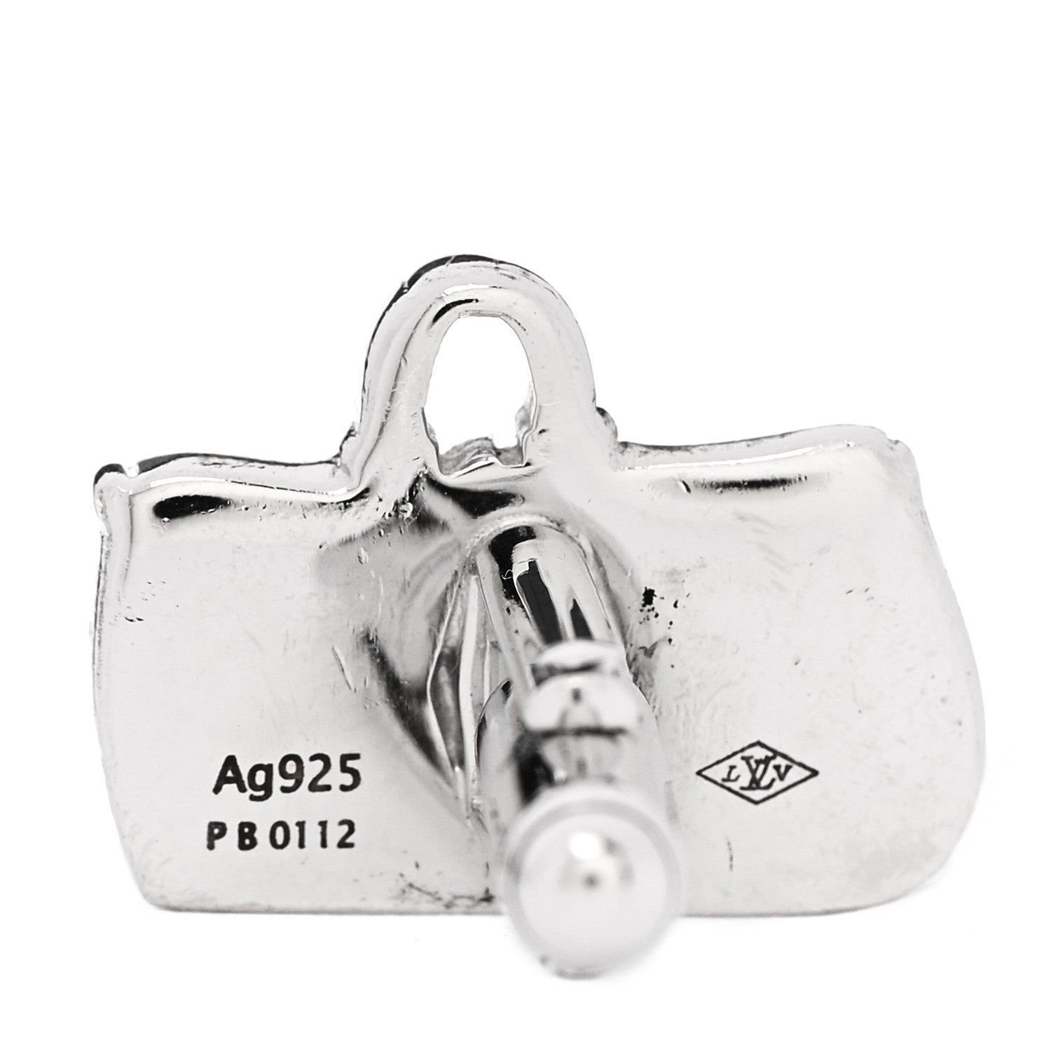 Louis Vuitton Sterling Silver Speedy Cufflinks 5 of 7