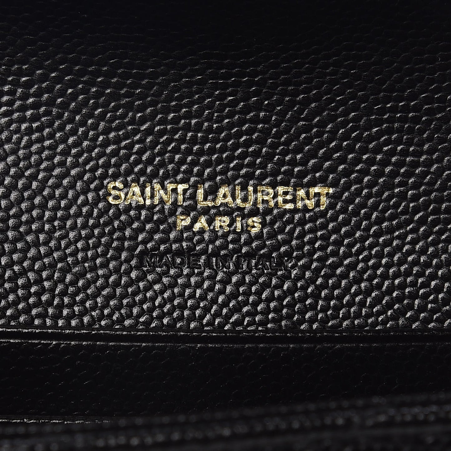 Grain De Poudre Matelasse Chevron Small Monogram Envelope Wallet Black