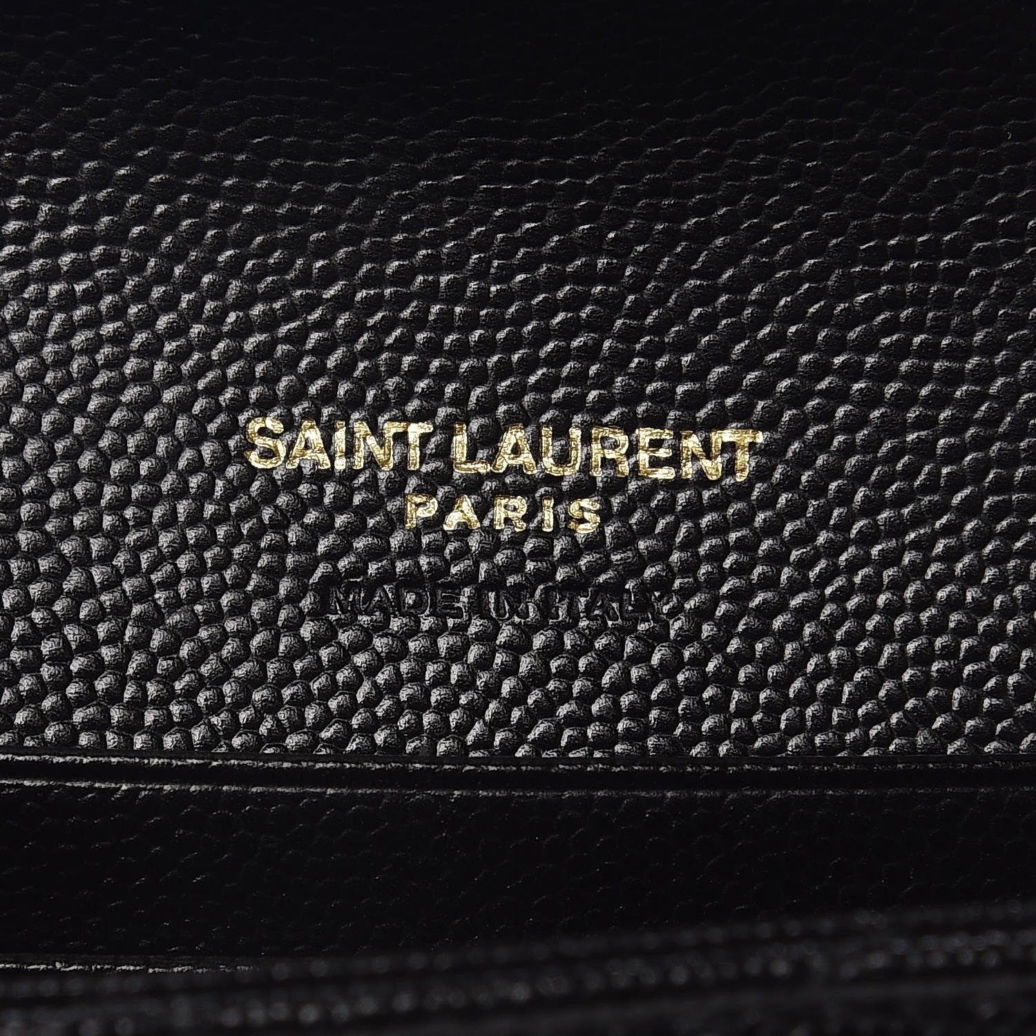 Saint Laurent Grain De Poudre Matelasse Chevron Small Monogram Envelope Wallet Black 6 of 7