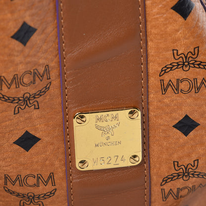 MCM Visetos Large Liz Reversible Shopper Tote Cognac 11 of 17
