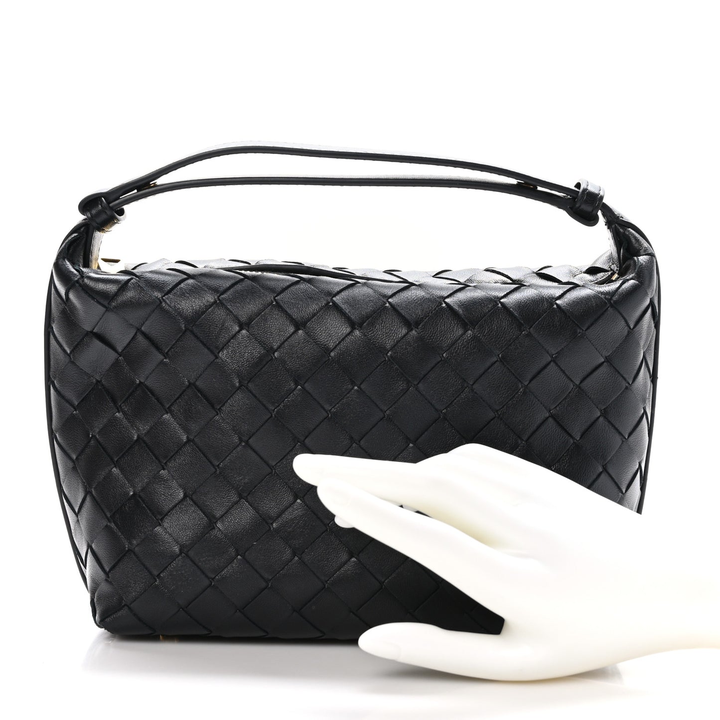 Calfskin Nappa Intrecciato Mini Wallace Black