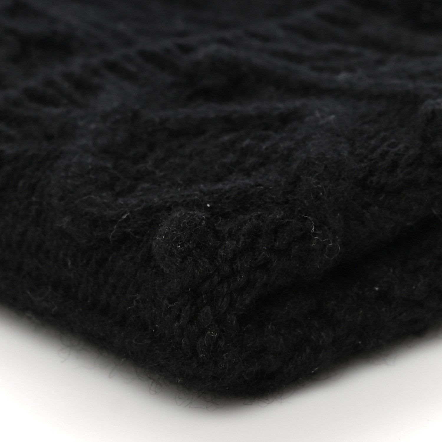 Chanel Cashmere CC Beanie Hat Black 5 of 6