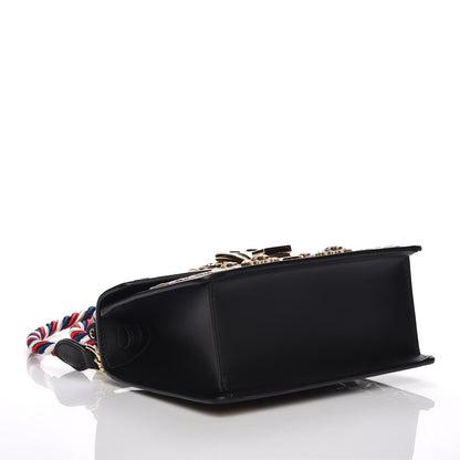 Gucci Calfskin Animal Studs Mini Sylvie Top Handle Bag Black 5 of 8