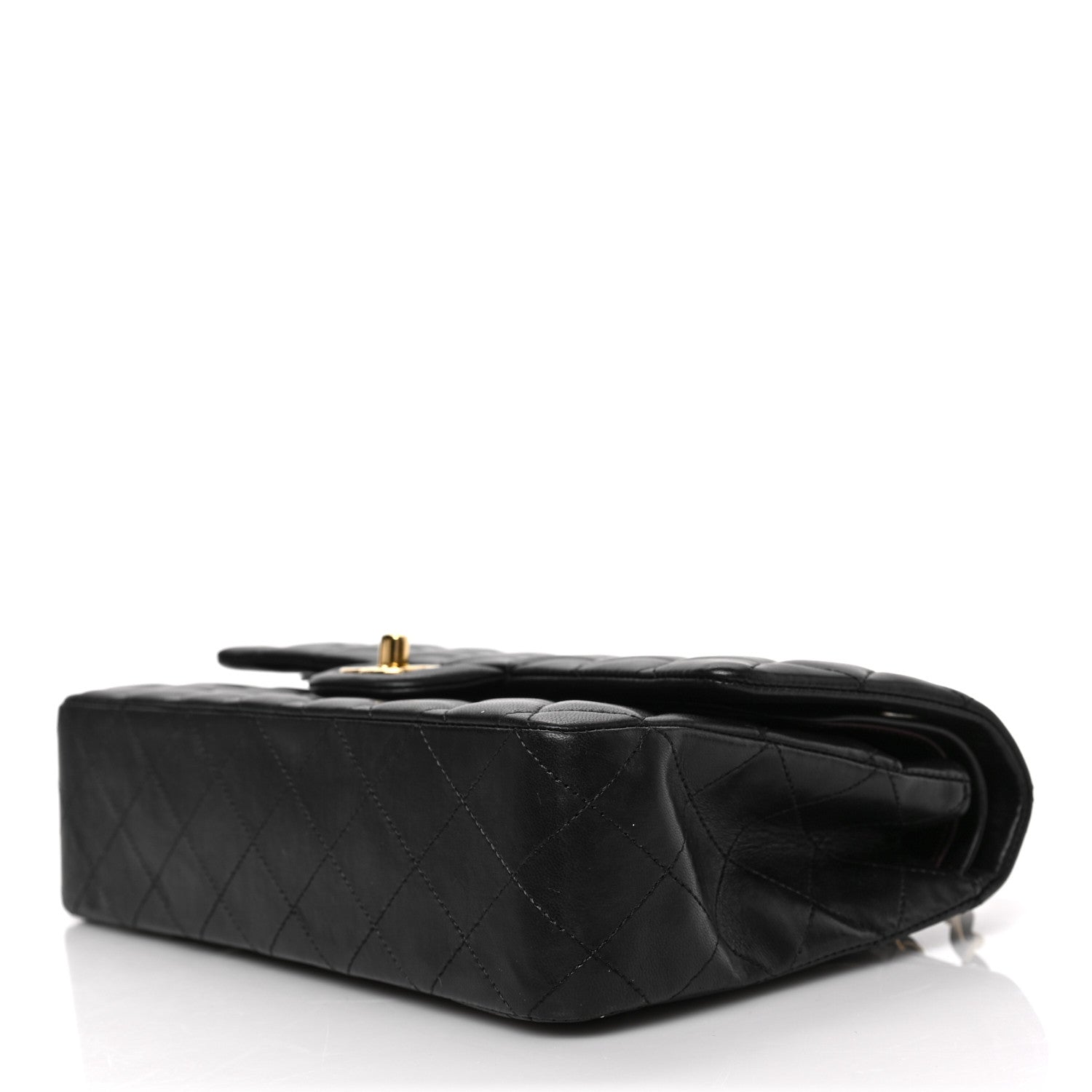 Chanel Lambskin Quilted Medium Double Flap Black 8 of 8