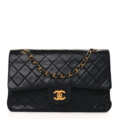 Chanel Lambskin Quilted Medium Double Flap Black 1 of 10