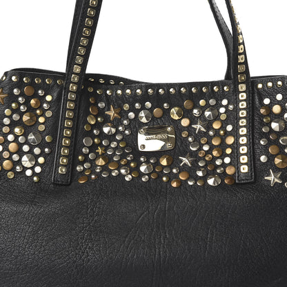 Jimmy Choo Grainy Calfskin Star Studded Tote Black 9 of 9