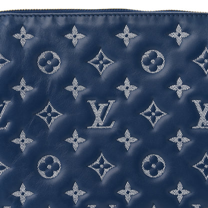 Louis Vuitton Lambskin Embossed Monogram Coussin PM Denim Blue 8 of 11