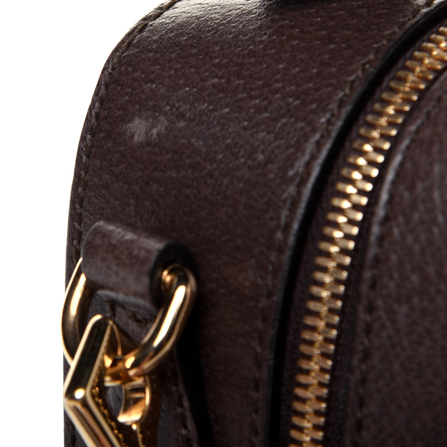 GG Supreme Monogram Web Small Ophidia Top Handle Shoulder Bag Brown