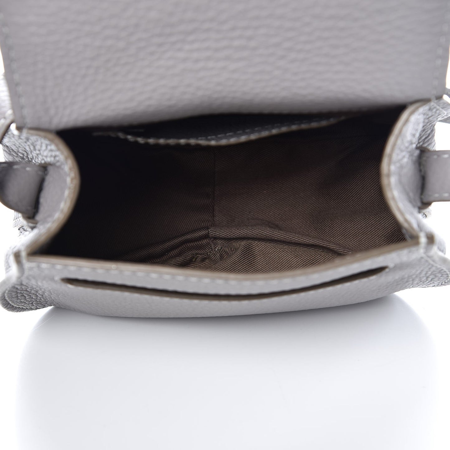 Calfskin Mini Marcie Round Crossbody Bag Cashmere Grey
