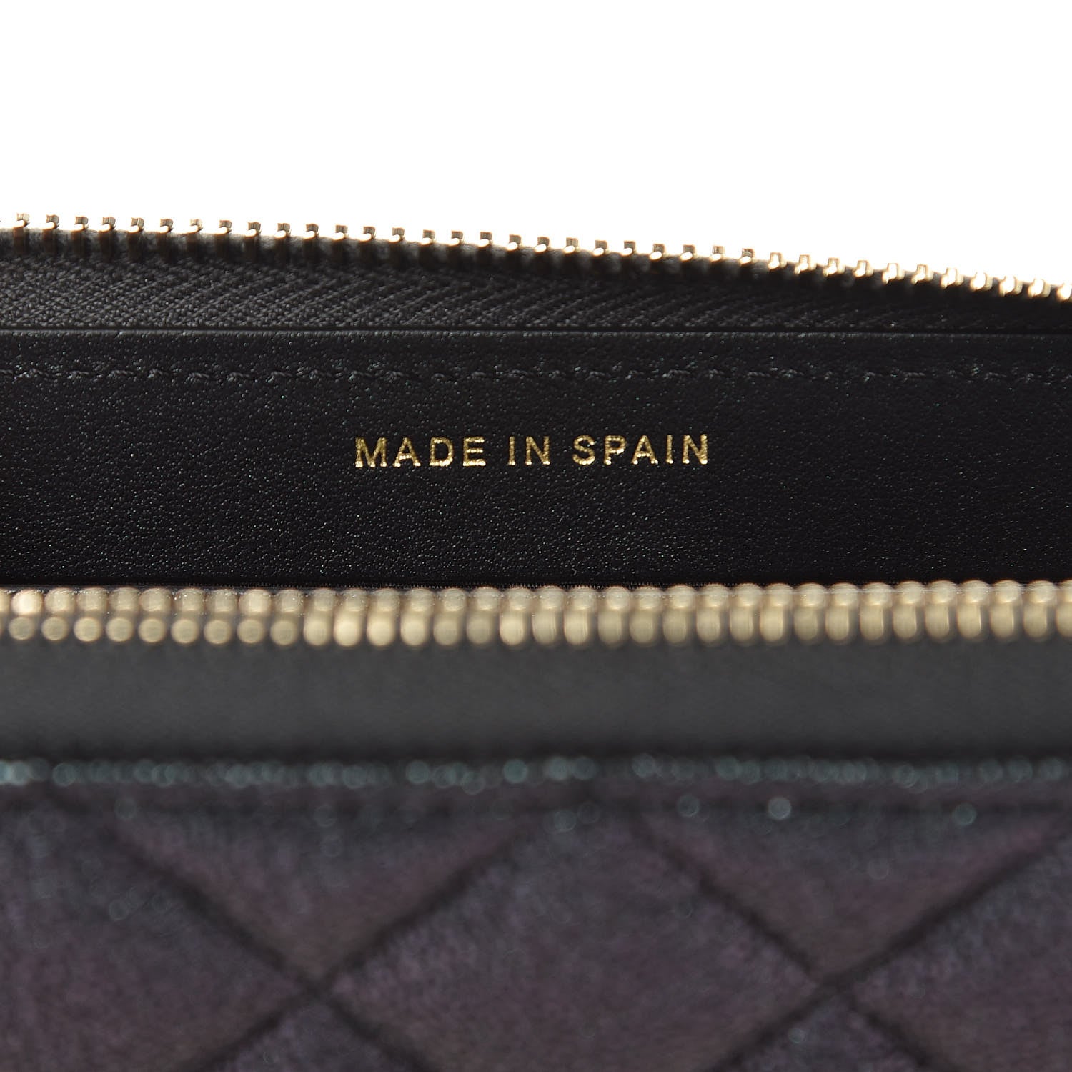 Chanel Iridescent Caviar Quilted Medium Zip Around Wallet Black 7 of 8