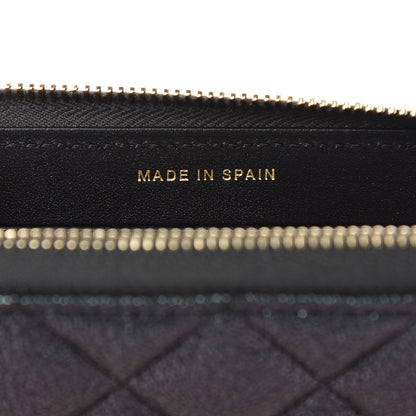 Chanel Iridescent Caviar Quilted Medium Zip Around Wallet Black 7 of 8