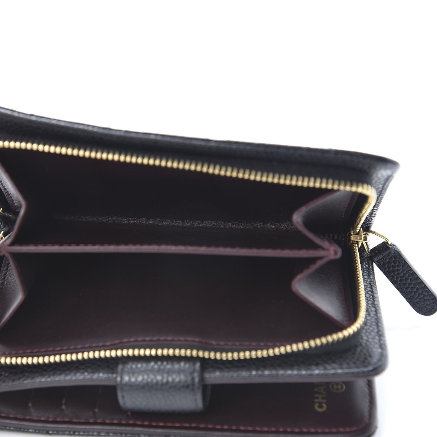 Caviar Quilted CC French Wallet Black