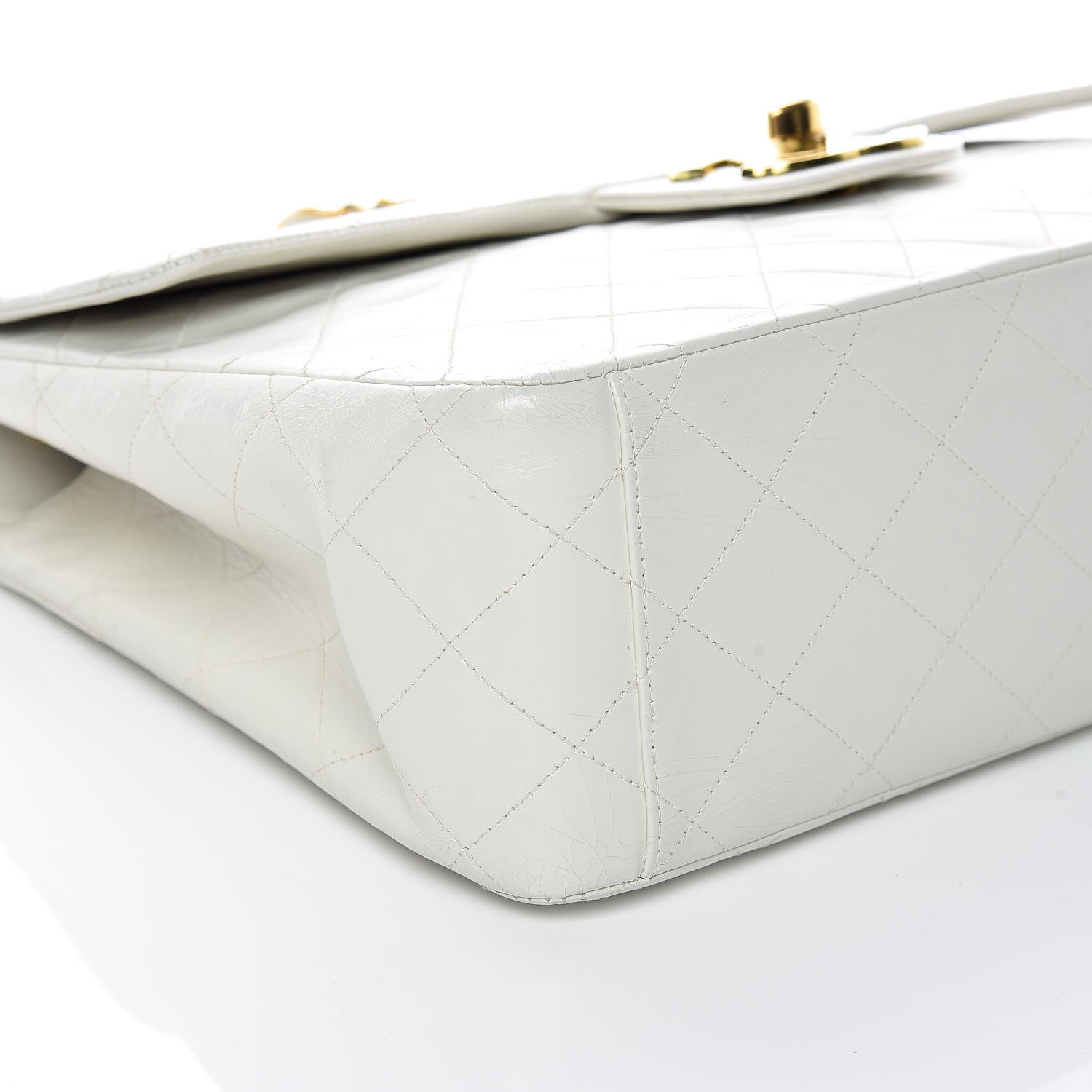 Chanel Lambskin Quilted XL Jumbo Single Flap White 5 of 18