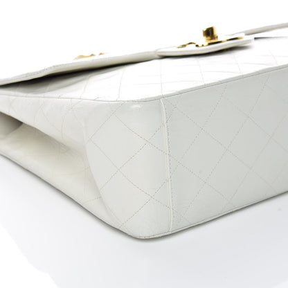 Chanel Lambskin Quilted XL Jumbo Single Flap White 5 of 18