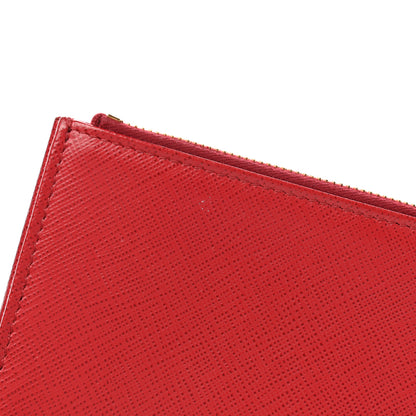 Prada Saffiano Zip Top Compact Wallet Fuoco 8 of 10