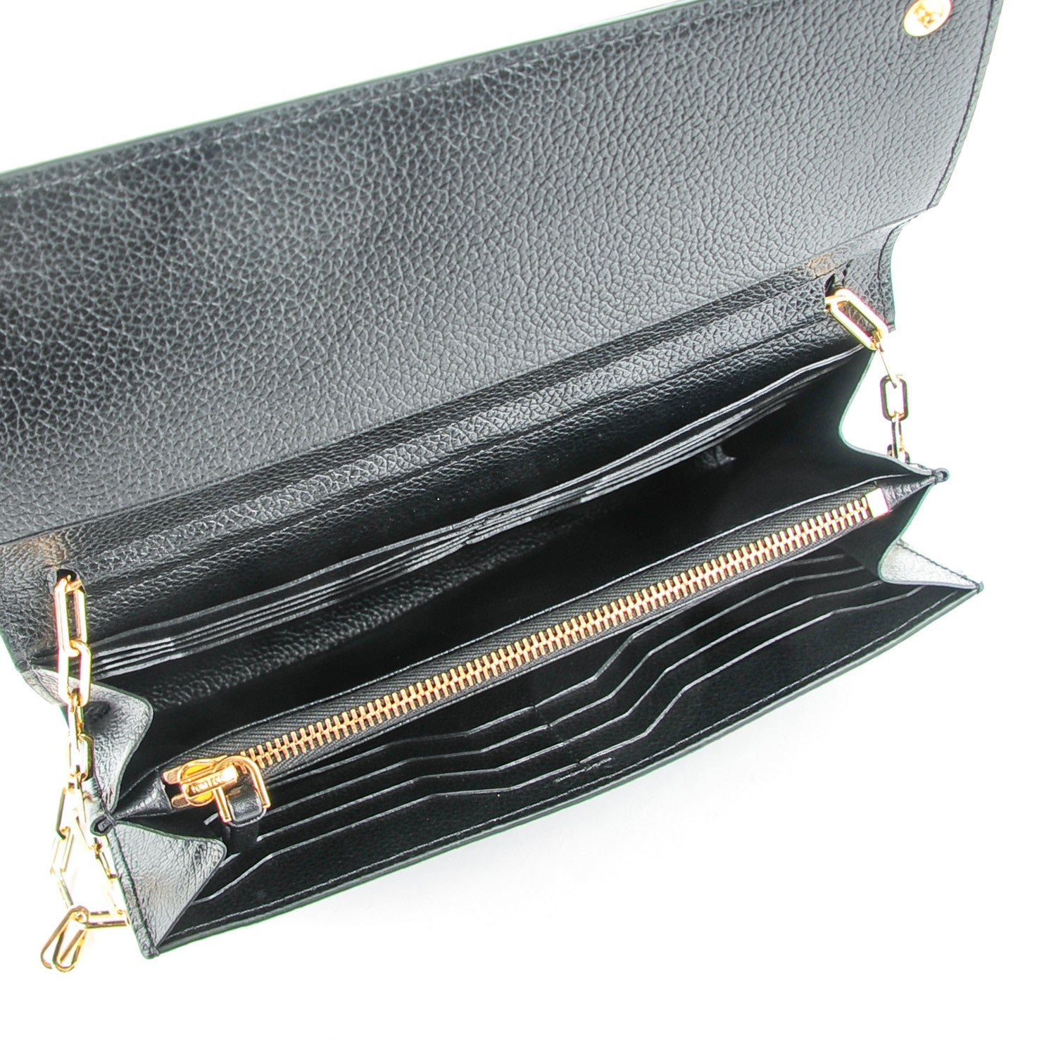 Tom Ford Pebbled Calfskin Wallet On Chain Black 5 of 8
