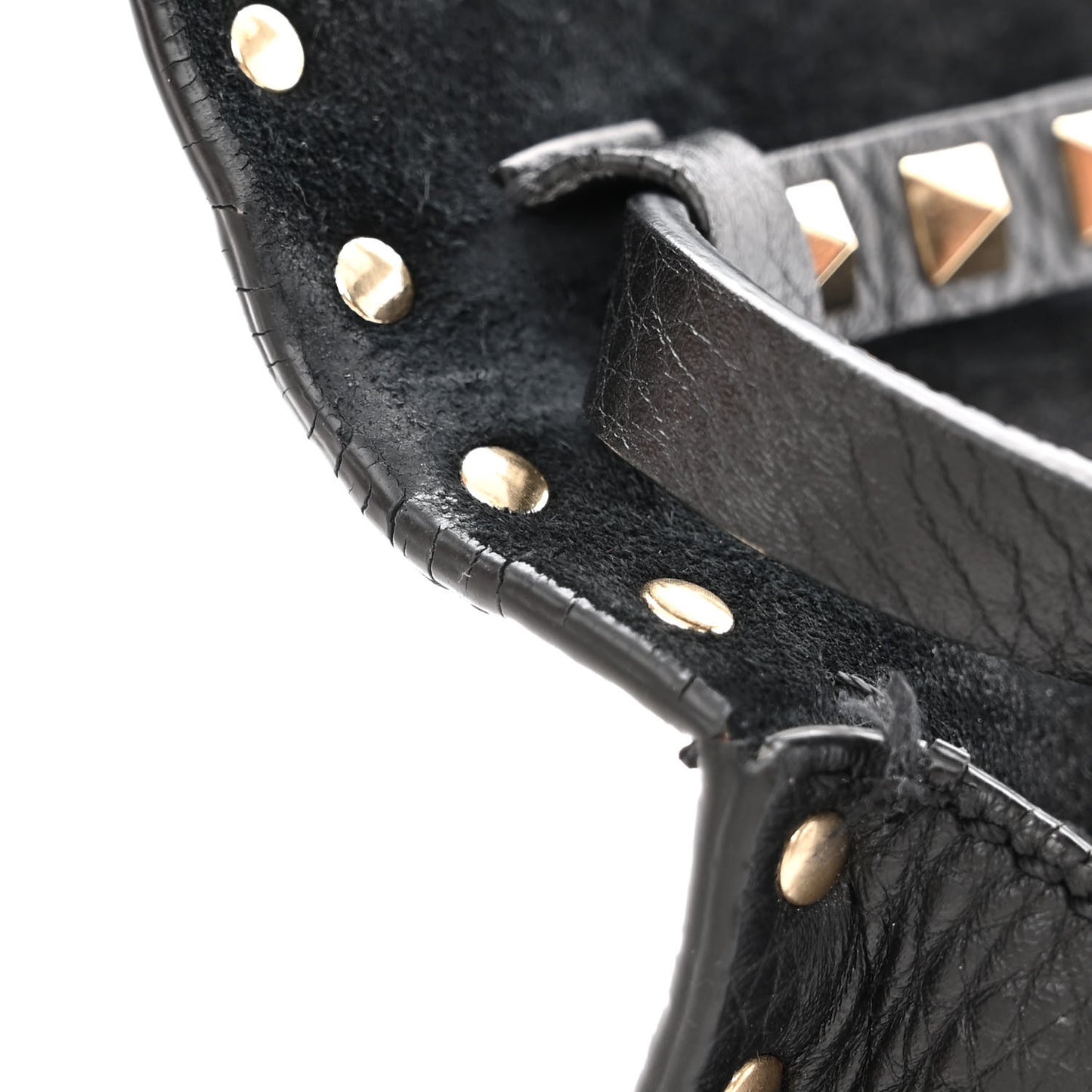 Pebbled Calfskin Medium Rockstud Flip Lock Crossbody Bag Black