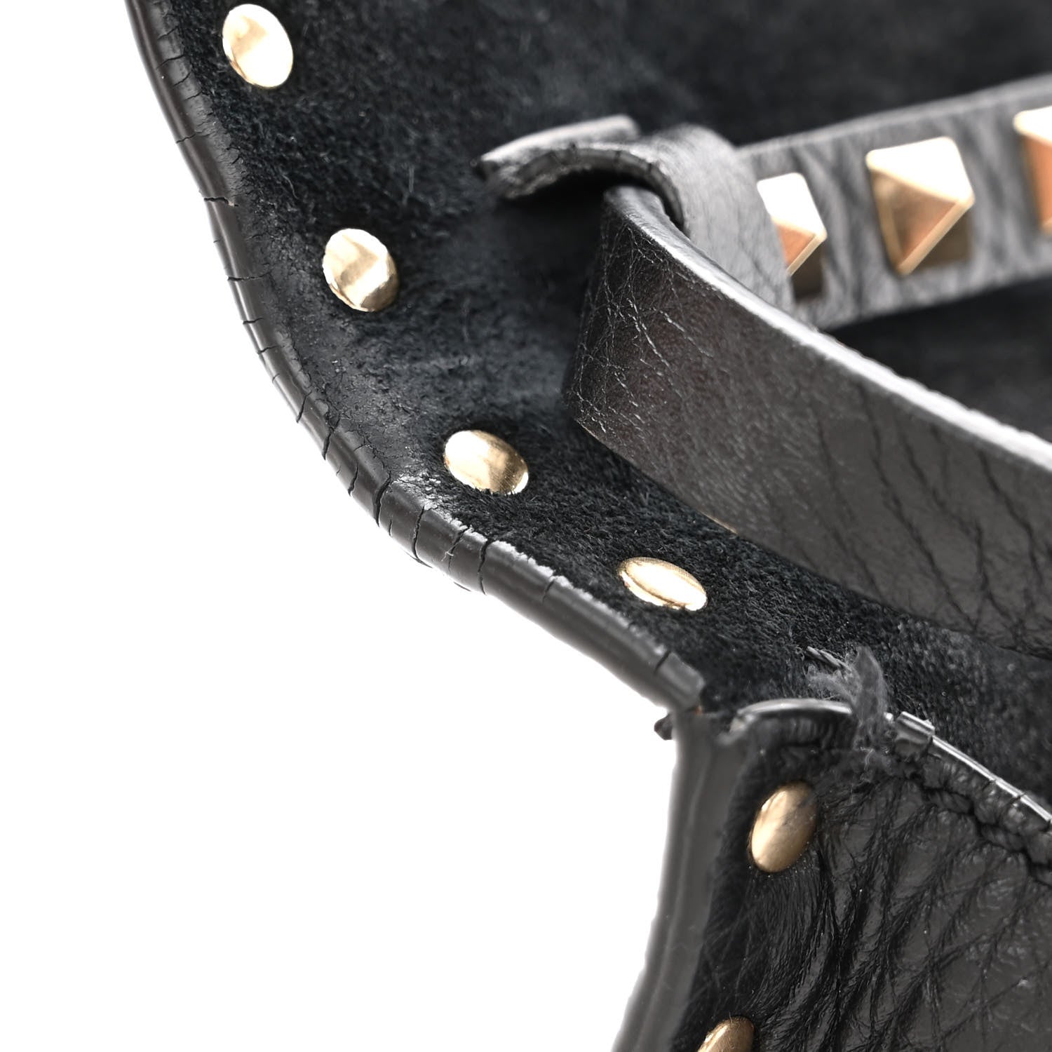 Valentino Garavani Pebbled Calfskin Medium Rockstud Flip Lock Crossbody Bag Black 11 of 13