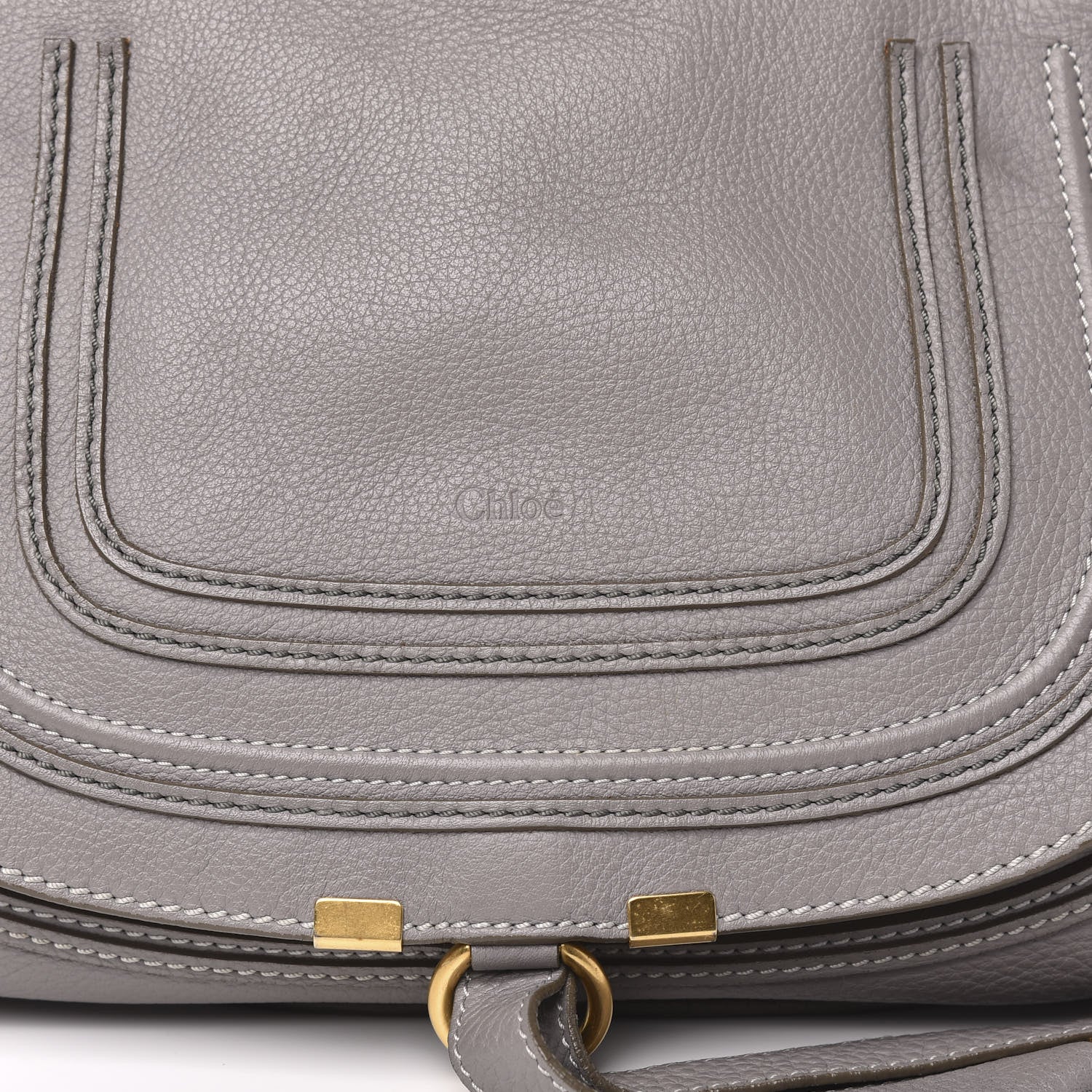 Chloe Calfskin Medium Marcie Satchel Cashmere Grey 12 of 13