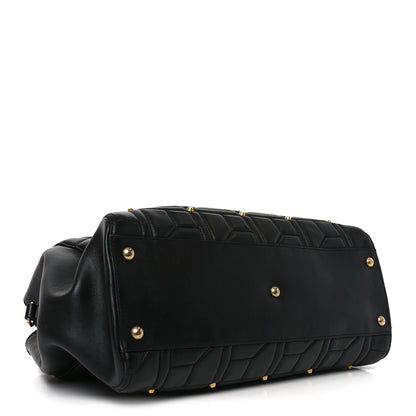 Gucci Calfskin Matelasse Studded Medium GG Marmont Tote Black 4 of 11