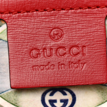 Gucci Vitello Palmellato Lux Crystal Medium Rajah Shoulder Bag Hibiscus Red Multicolor 6 of 14