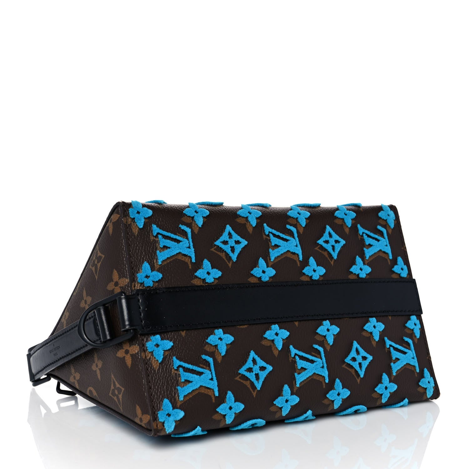 Louis Vuitton Monogram Tuffetage Triangle Messenger Turquoise 4 of 8