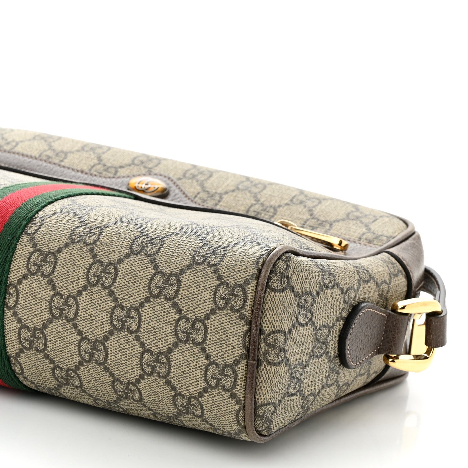 Gucci GG Supreme Monogram Web Small Ophidia Shoulder Bag Brown 10 of 10