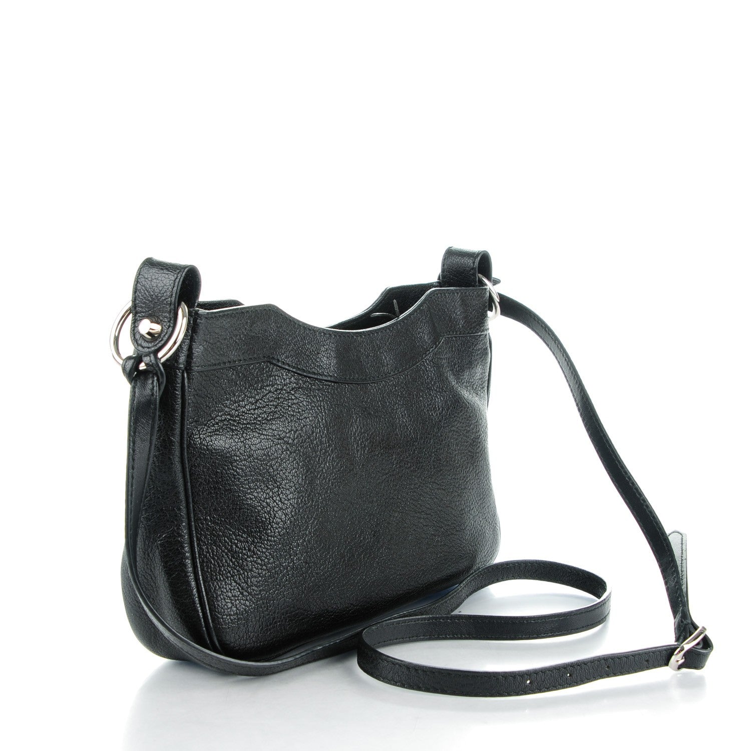 Balenciaga Chevre Silver Metallic Edge Hardware Hip Black 3 of 7