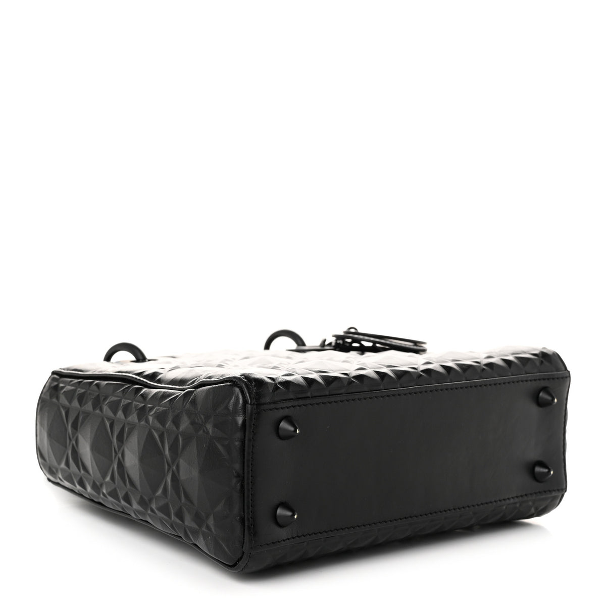 Calfskin Cannage Diamond Small My ABCDior Lady Dior Black
