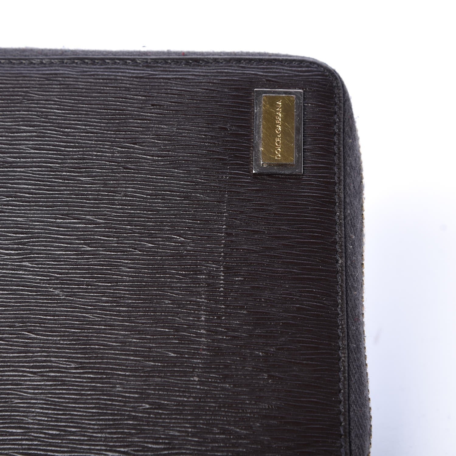 Dolce & Gabbana Calfskin Large Vertical Zip Around Wallet Brown 7 of 12