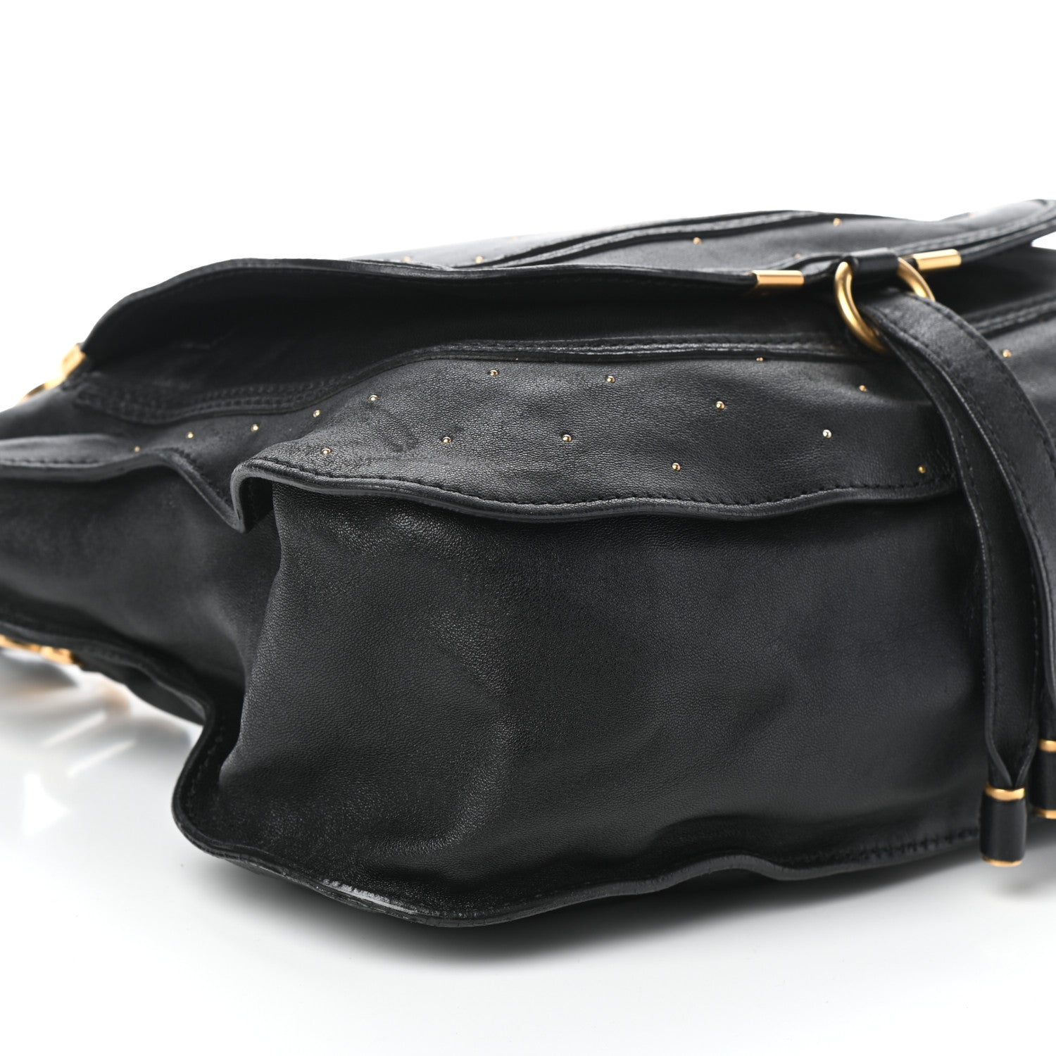 Chloe Calfskin Studded Medium Marcie Satchel Black 8 of 9