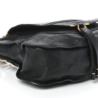 Chloe Calfskin Studded Medium Marcie Satchel Black 8 of 9