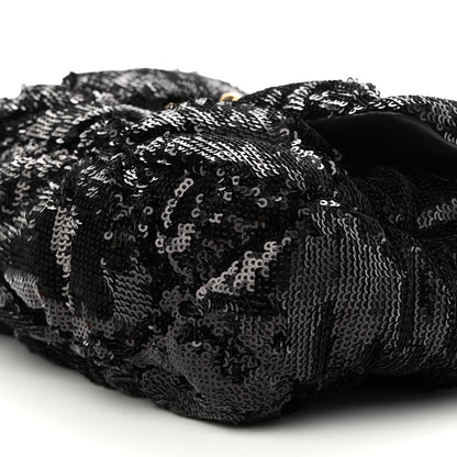 Chanel Sequin Quilted Medium Chanel 19 Flap Black 9 of 9