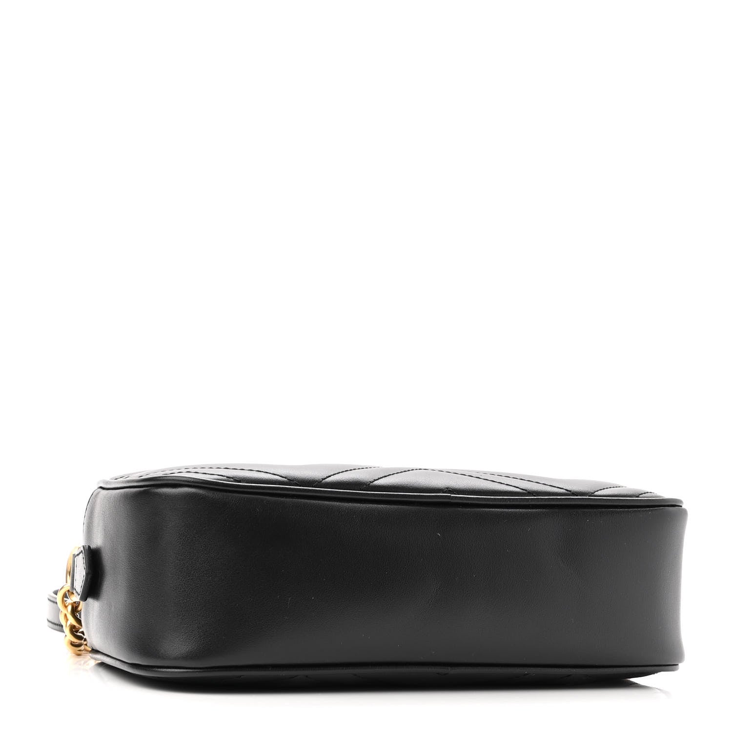 Gucci Calfskin Matelasse Small GG Marmont Chain Shoulder Bag Black 4 of 10