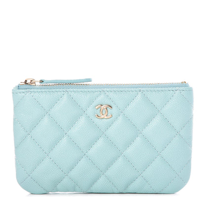 Chanel Caviar Quilted Small Cosmetic Case Light Blue 1 of 11