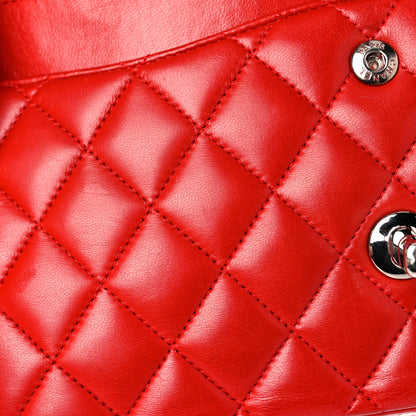 Chanel Lambskin Quilted Medium Double Flap Red 16 of 25