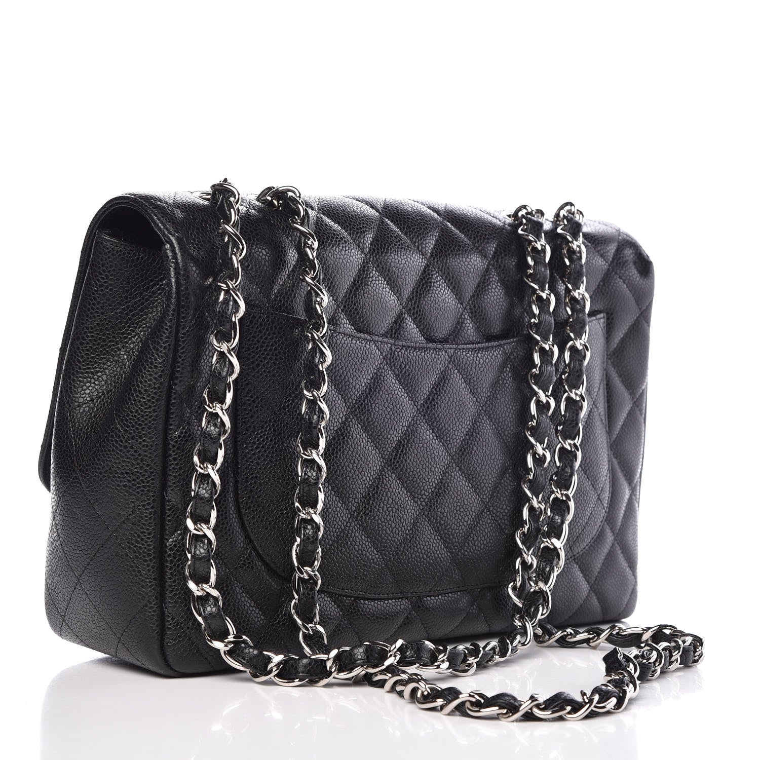 Chanel Caviar Quilted Jumbo Single Flap Black 3 of 7