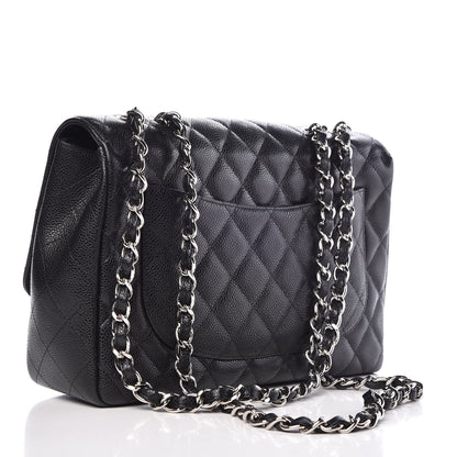 Chanel Caviar Quilted Jumbo Single Flap Black 3 of 7