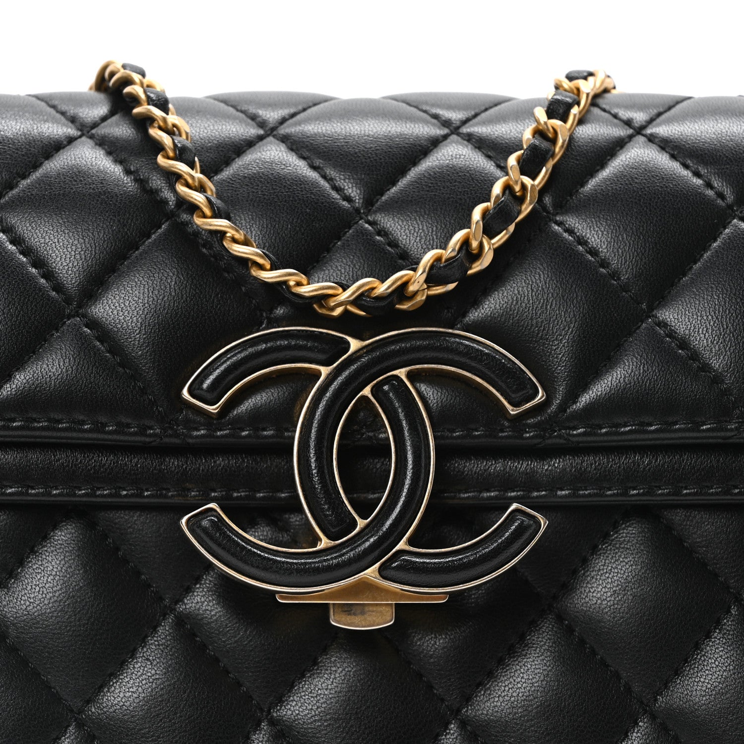 Chanel Lambskin Quilted Small CC Chic Flap Black 8 of 10