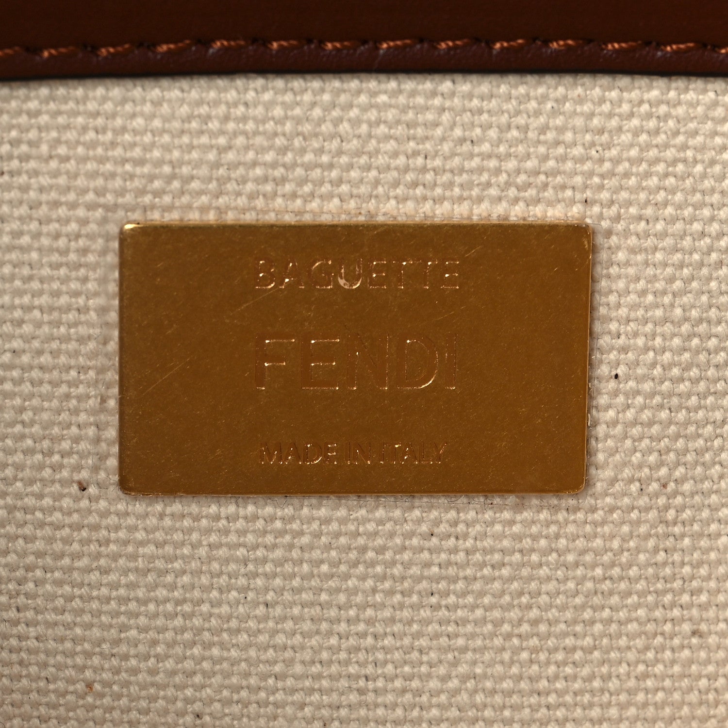 Fendi X SARA COLEMAN Canvas Vitello King Seta FF Fish Eye Embroidered Baguette Grezzo Multicolor Ghianda 6 of 6